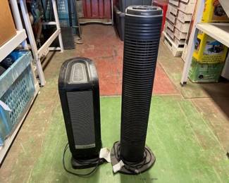 #6214 • (1) Rotating Heater and (1) Tower Fan