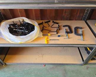 #6042 • Wall Hooks, C-Clamps, Screw Driver, Nut Driver