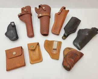 #1920 • (10) Leather Holsters