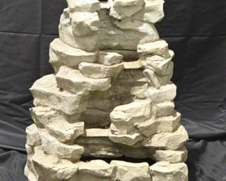 Lovely Outdoor Water Feature Made Of Texturepainted Plastic  No Pump