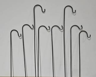 Set Of 8 Small Metal Yard Hooks