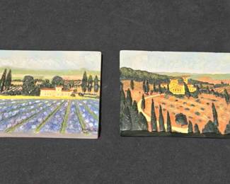 Dreaming Of Tuscany 2 Handpainted Tiles