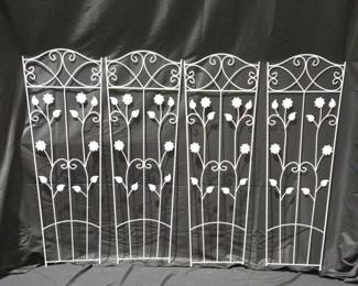 Set Of 4 Never Used White Floral Trellises