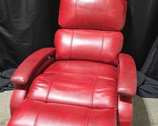  001 Gorgeous Red Leather Recliner