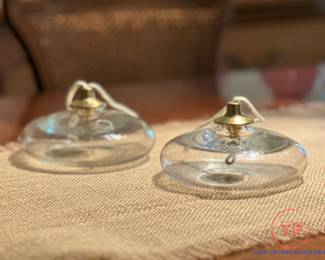 Mid Century Dansk Glass Oil Candle