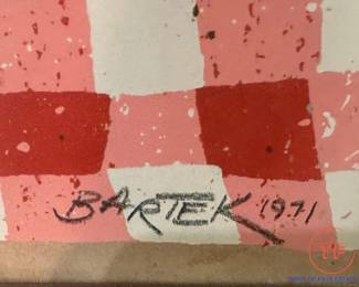 BARTEK 1971 Signed Limited Edition Serigraph "Gray Day with Avocados"