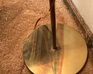 MCM Brass Hooded Adjustable Floor Lamp