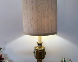 Vintage Brass MCM Hollywood Regency Table Lamp