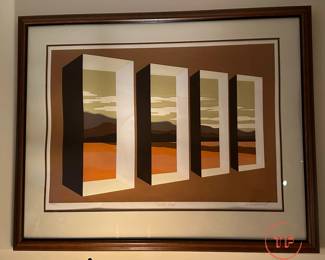 Signed Limited Edition Serigraph "Desert View" by WARREN WOODWARD