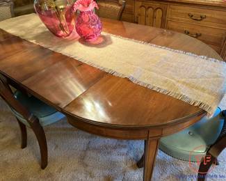 Dining Room Set with Mid Century HICKORY CHAIR CO Parlor Chairs