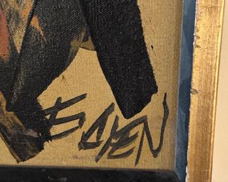 Signed MCM Nude Oil on Canvas