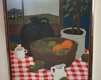 BARTEK 1971 Signed Limited Edition Serigraph "Gray Day with Avocados"