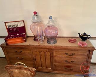 Vintage DAVIS CABINET COMPANY Cherry Wood Sideboard