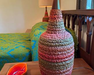 MCM Ceramic Textured Lava Table Lamp