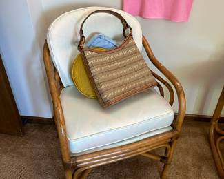 Vintage BROWN JORDAN Rattan Armchair