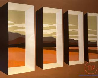 Signed Limited Edition Serigraph "Desert View" by WARREN WOODWARD