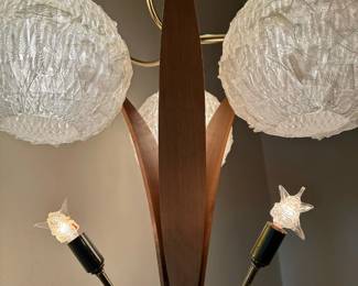 MCM Spaghetti Lucite Lamp with Sputnik Accent Lights