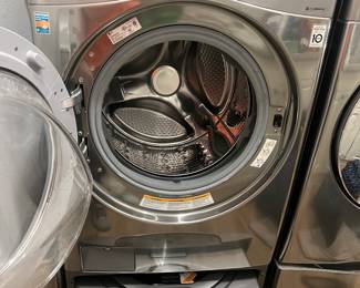 LG washer Model:  WM3370HVA Graphite Steel with LG “Sidekick” accessory 
