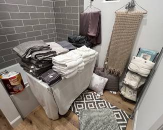 Towels - Osen, Wamsutta, Frontgate, utopia
Shower curtains,  padded bath  mats 