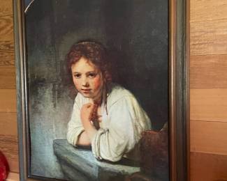 Framed Replica Print " Girl in the Window"
