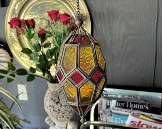 Moroccan Style Hanging Glass Lantern