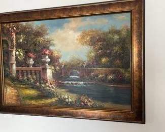 Framed "Cyprus Gardens" Oil Painting
