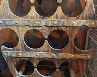 Wooden Barrel Wine Rack