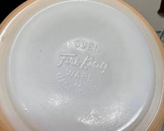 Set of 4 Peach Lustre Fire King Soup Bowls
