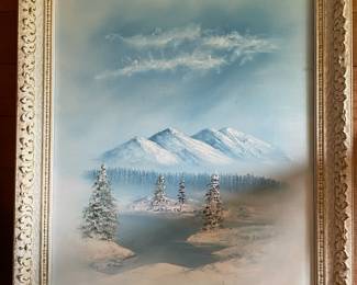 1991 Framed Snowy Landscape Painting by McPerry