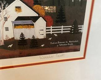 Framed Lithograph "Indian Summer in Nantucket" by Jane Wooster Scott 
