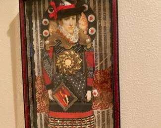 Assemblage Collage Victorian Woman Shadowbox Artwork