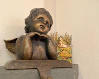 Cherub Themed Christmas Stocking Holder
