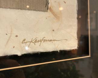 Framed Mixed Media/Paper Artwork by C. Kaufman