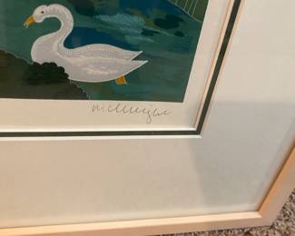 Framed & Matted Serigraph " East Hampton" by Thomas McKnight, Framed & Matted Serigraph " Wainscott" by Thomas McKnight