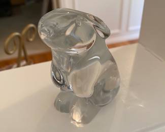 Baccarat Crystal Bunny Rabbit Figurine