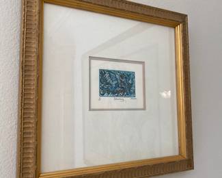 Watercolor Etching "Wanting" by Robert Klunk