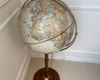 World Globe with Wooden Stand