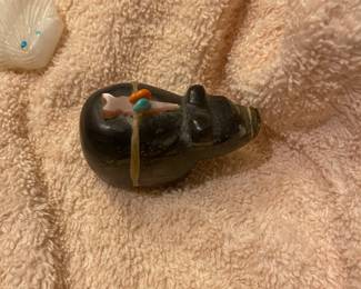 Egyptian Marble Bear Figurine