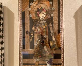 Assemblage Collage Victorian Woman Shadowbox Artwork