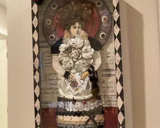 Assemblage Collage Victorian Woman Shadowbox Artwork