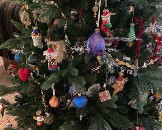 Assortment of Christmas Ornaments, Christmas Tree
