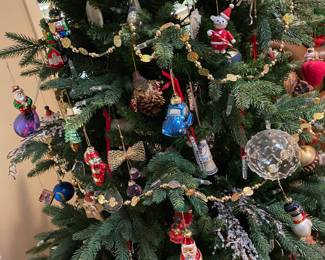 Assortment of Christmas Ornaments, Christmas Tree