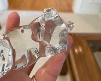 Baccarat Crystal Ram Figurine