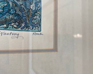 Watercolor Etching "Wanting" by Robert Klunk