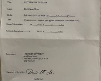 Framed & Matted Giclee Print "Rhythm on the Reef" by David Scott Meier