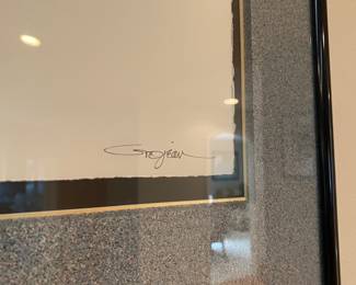 Framed & Matted Abstract Painting by David Grojean