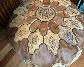 Egyptian Leather Pouf