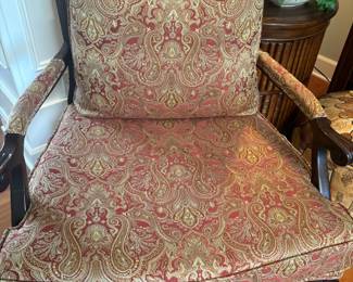 French Louis XV Paisley Arm Chair