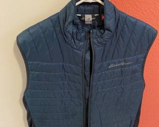 Eddie Bauer Blue Puffer Vest - Men's Size Large