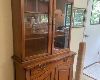 Oak Two Door China Hutch